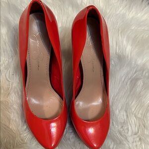 Jessica Simpson Vibrant Orange Heels